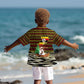 Uganda Christmas Kid Hawaiian Shirt Santa in Canoe Christmas Tree Uganda Map Flag - African Pride