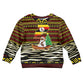 Uganda Christmas Kid Ugly Christmas Sweater Santa in Canoe Christmas Tree Uganda Map Flag - African Pride