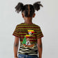 Uganda Christmas Kid T shirt Santa in Canoe Christmas Tree Uganda Map Flag - African Pride
