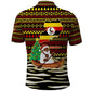 Uganda Christmas Polo Shirt Santa in Canoe Christmas Tree Uganda Map Flag - African Pride