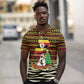 Uganda Christmas Polo Shirt Santa in Canoe Christmas Tree Uganda Map Flag - African Pride