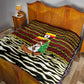 Uganda Christmas Quilt Santa in Canoe Christmas Tree Uganda Map Flag - African Pride