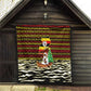 Uganda Christmas Quilt Santa in Canoe Christmas Tree Uganda Map Flag - African Pride