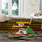 Uganda Christmas Round Carpet Santa in Canoe Christmas Tree Uganda Map Flag - African Pride