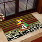 Uganda Christmas Rubber Doormat Santa in Canoe Christmas Tree Uganda Map Flag - African Pride