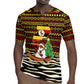 Uganda Christmas Rugby Jersey Santa in Canoe Christmas Tree Uganda Map Flag - African Pride