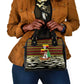 Uganda Christmas Shoulder Handbag Santa in Canoe Christmas Tree Uganda Map Flag - African Pride