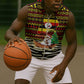 Uganda Christmas Sleeveless Zip Hoodie Santa in Canoe Christmas Tree Uganda Map Flag - African Pride