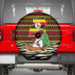 Uganda Christmas Spare Tire Cover Santa in Canoe Christmas Tree Uganda Map Flag - African Pride