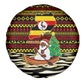 Uganda Christmas Spare Tire Cover Santa in Canoe Christmas Tree Uganda Map Flag - African Pride
