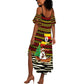 Uganda Christmas Summer Maxi Dress Santa in Canoe Christmas Tree Uganda Map Flag - African Pride