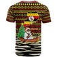 Uganda Christmas T shirt Santa in Canoe Christmas Tree Uganda Map Flag - African Pride