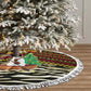 Uganda Christmas Tree Skirt Santa in Canoe Christmas Tree Uganda Map Flag - African Pride