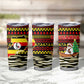 Uganda Christmas Tumbler Cup Santa in Canoe Christmas Tree Uganda Map Flag - African Pride
