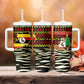 Uganda Christmas Tumbler With Handle Santa in Canoe Christmas Tree Uganda Map Flag - African Pride