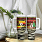 Uganda Christmas Tumbler With Handle Santa in Canoe Christmas Tree Uganda Map Flag - African Pride