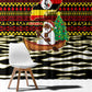 Uganda Christmas Window Curtain Santa in Canoe Christmas Tree Uganda Map Flag - African Pride