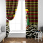 Uganda Christmas Window Curtain Santa in Canoe Christmas Tree Uganda Map Flag - African Pride