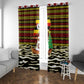 Uganda Christmas Window Curtain Santa in Canoe Christmas Tree Uganda Map Flag - African Pride