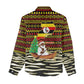 Uganda Christmas Women Casual Shirt Santa in Canoe Christmas Tree Uganda Map Flag - African Pride