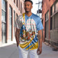 Somalia Christmas Baseball Jersey Santa Cheetah Christmas Tree Village Scene and Festive Snowflake - African Pride