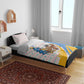 Somalia Christmas Bedding Set Santa Cheetah Christmas Tree Village Scene and Festive Snowflake - African Pride