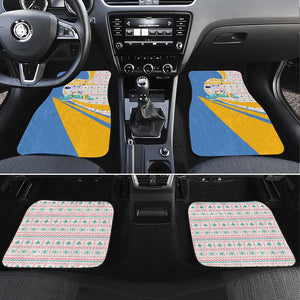 Somalia Christmas Car Mats Santa Cheetah Christmas Tree Village Scene and Festive Snowflake - African Pride