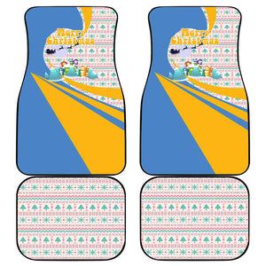 Somalia Christmas Car Mats Santa Cheetah Christmas Tree Village Scene and Festive Snowflake - African Pride