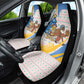 Somalia Christmas Car Seat Cover Santa Cheetah Christmas Tree Village Scene and Festive Snowflake - African Pride