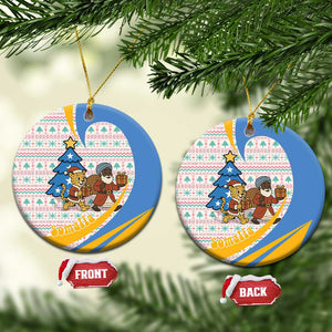 Somalia Christmas Ceramic Ornament Santa Cheetah Christmas Tree Village Scene and Festive Snowflake - African Pride