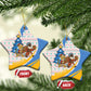 Somalia Christmas Ceramic Ornament Santa Cheetah Christmas Tree Village Scene and Festive Snowflake - African Pride