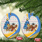 Somalia Christmas Ceramic Ornament Santa Cheetah Christmas Tree Village Scene and Festive Snowflake - African Pride