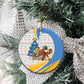 Somalia Christmas Ceramic Ornament Santa Cheetah Christmas Tree Village Scene and Festive Snowflake - African Pride