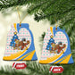 Somalia Christmas Ceramic Ornament Santa Cheetah Christmas Tree Village Scene and Festive Snowflake - African Pride