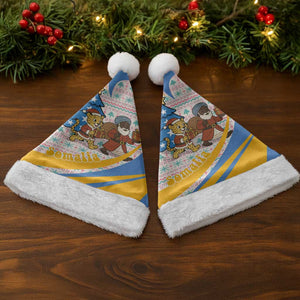 Somalia Christmas Santa Hat Santa Cheetah Christmas Tree Village Scene and Festive Snowflake - African Pride