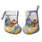Somalia Christmas Stocking Santa Cheetah Christmas Tree Village Scene and Festive Snowflake - African Pride