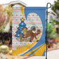 Somalia Christmas Garden Flag Santa Cheetah Christmas Tree Village Scene and Festive Snowflake - African Pride