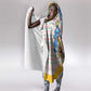 Somalia Christmas Hooded Blanket Santa Cheetah Christmas Tree Village Scene and Festive Snowflake - African Pride