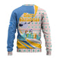 Somalia Christmas Ugly Christmas Sweater Santa Cheetah Christmas Tree Village Scene and Festive Snowflake - African Pride