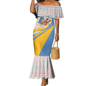 Somalia Christmas Mermaid Dress Santa Cheetah Christmas Tree Village Scene and Festive Snowflake - African Pride
