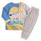 Somalia Christmas Pajama Set Santa Cheetah Christmas Tree Village Scene and Festive Snowflake - African Pride
