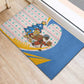 Somalia Christmas Rubber Doormat Santa Cheetah Christmas Tree Village Scene and Festive Snowflake - African Pride