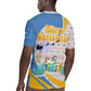 Somalia Christmas Rugby Jersey Santa Cheetah Christmas Tree Village Scene and Festive Snowflake - African Pride