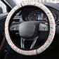 Somalia Christmas Steering Wheel Cover Santa Cheetah Christmas Tree Village Scene and Festive Snowflake - African Pride