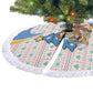 Somalia Christmas Tree Skirt Santa Cheetah Christmas Tree Village Scene and Festive Snowflake - African Pride