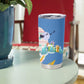 Somalia Christmas Tumbler Cup Santa Cheetah Christmas Tree Village Scene and Festive Snowflake - African Pride