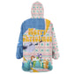 Somalia Christmas Wearable Blanket Hoodie Santa Cheetah Christmas Tree Village Scene and Festive Snowflake - African Pride