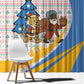 Somalia Christmas Window Curtain Santa Cheetah Christmas Tree Village Scene and Festive Snowflake - African Pride