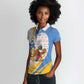 Somalia Christmas Women Polo Shirt Santa Cheetah Christmas Tree Village Scene and Festive Snowflake - African Pride