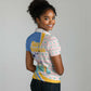 Somalia Christmas Women Polo Shirt Santa Cheetah Christmas Tree Village Scene and Festive Snowflake - African Pride